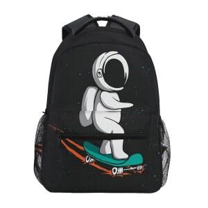 초등학교 유치원용 귀여운 스케이트보드 우주비행사 책가방 초등학생용 노트북 가방 원 사이즈