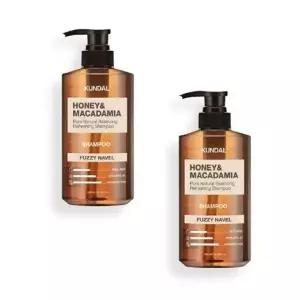 쿤달 허니 앤 마카다미아 네이처 샴푸 퍼지네이블 500ml x 2개 촉촉한 향기로운 헤어케어 샤워 목욕
