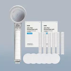 [6개월 세트] NEW 두리 울트라 아토필터 샤워기 본품 + 리필 필터 6p 세트(일반형)