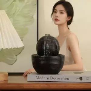 사비오코 달항아리분수 장식 실내분수대 거실