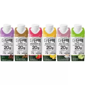 빙그레 더단백 드링크 (초코,커피,딸기,바나나,밀크티,멜론) 250ml 18개 프로틴 건강음료 식사대용쉐이크