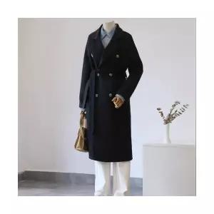 바바라옷장 240051 - 울100 스티치 핸드메이드 롱코트 브랜드공정 겨울코트 울코트 여성겨울코트 핸드메이