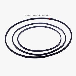 혼합 접힌 길이 0.5mm 사각형 검정색 고무 카세트 테이프 벨트 데크 워크맨 턴테이블 전송