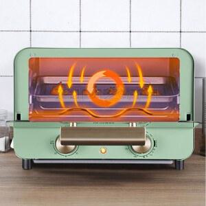 12L 전기 소형 토스터 조절 미니 피자 베이킹 오븐 가능한 스테인리스 온도 다기능