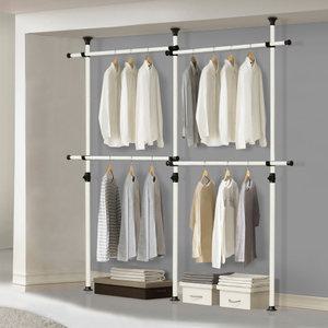 왕자 4단 고정 행거 수납 옷걸이 545