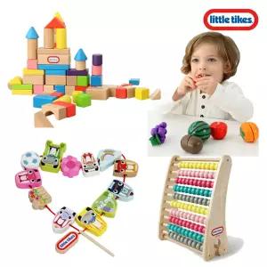 믿고 사는 명품 브랜드! 리틀타익스 원목 완구 / 원목 블럭 주방 자르기 수셈판 끈꿰기 외