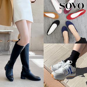 [수량한정] SOVO 클리어런스 여성구두 로퍼 단화 플랫 롱부츠 스니커즈
