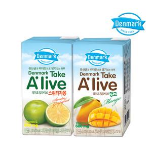 동원 덴마크 테이크 얼라이브 망고/스위티자몽 120ml 32팩 64팩 과일주스 유산균음료