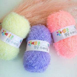 [니트박스] 해맑은 수세미 10+1/퐁퐁 수세미실/반짝이실/코바늘실