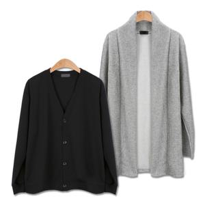 [탑보이][탑보이] 2타입 기본 롱 니트 가디건 2종 택1 (FTBS_939)