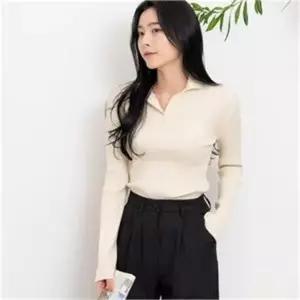 [셀러허브][오노마] ONM 깔끔하고 심플한 골지라인 슬림핏 원버튼 카라티셔츠 (8117053)