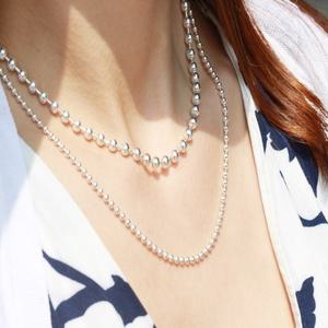 차차실버 은볼 3mm 4mm 5mm 은목걸이 군번줄 진주 남자 여자 데일리 순은