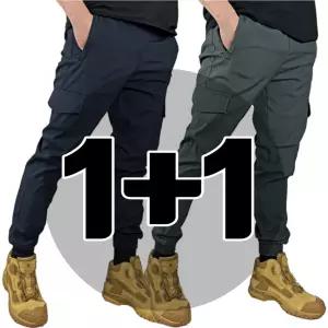 원 플러스 원 봄 가을 조거 작업복바지 WF 등산바지 빅사이즈 스판 등산복 남성 남자 노가다 용접 민방위 카고 조거