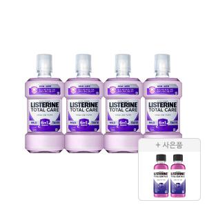 리스테린 토탈케어 마일드 750ml, 4개 + 증정(토탈케어 플러스 100ml, 2개)