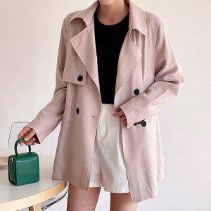 [아이우먼(IWOMAN)]아이우먼 숏바바리라인더블코트 IRP314M305 빅사이즈