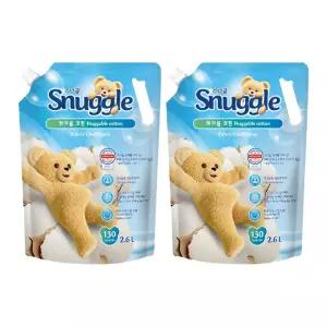 스너글 초고농축 섬유유연제 허거블 코튼 리필, 2.6L, 2개