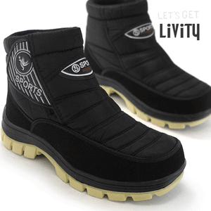 LIVITY 낚시화 겸용 스노우 방한화 편안한 데님재질 벨트 털부츠 MZ125 60종택일