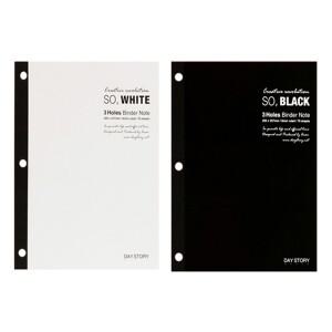 큐 데이스토리 포켓3공바인더노트 리필 200x257mm
