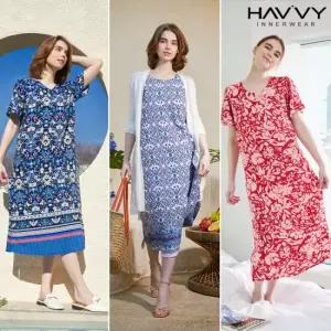 [하비] 인견 노브라 여름반팔 롱원피스5차 홈웨어