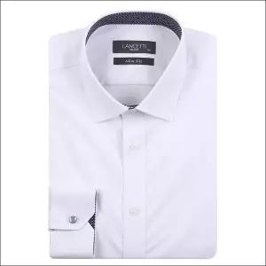 [란체티](김해점)화이트 링클프리 스판 슬림핏 긴소매와이셔츠 LWF5610WH
