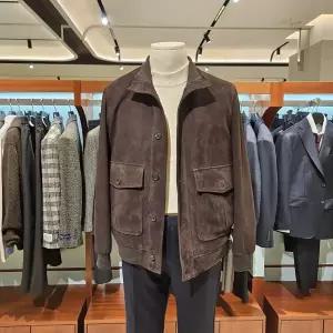 [킨록바이킨록앤더슨](신세계 사우스시티)와인 브라운 A-2 염소가죽 재킷(CIX03J019)