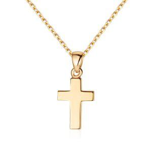 [비앤비골드] 14K 클래식 심플 사각 십자가 펜던트 M NPP40635