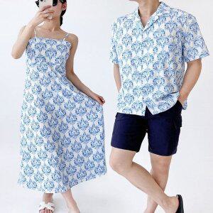 [기타]남여 커플 에스닉 비치웨어 커플룩 (WFGOQ0Q)