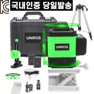 유니로스 레이저레벨기 그린 16라인 4D 수평계 수평기 삼각대포함 풀세트