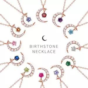 탄생석 달큐빅 목걸이 12종 컬러 택1-W8F48B7