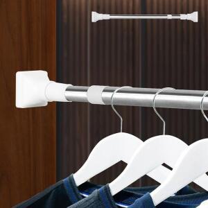 무타공 미니커튼봉 고리 80 사각압축봉 커튼설치 압착봉 창틀걸이