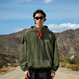 플루크 러닝 슬로건 피그먼트 후드 티셔츠 FHT714-Z / 3color