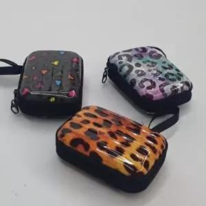 스트랩 레오파드 미니 동전지갑 캐리어파우치-WFHGZCS