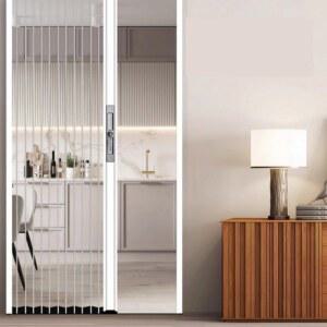 투명 자바라문 접이식 아크릴 홀딩 도어 폴딩 슬라이딩 중문