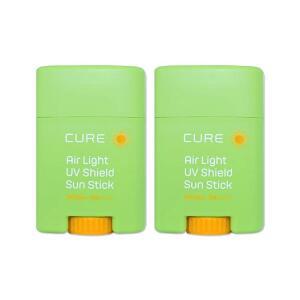 김정문알로에 큐어 에어라이트 유브이 쉴드 선스틱 20g 2개/mjc