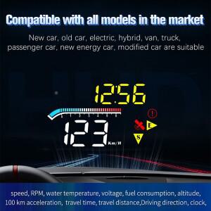 차량용 HUD 속도계 자동차 전자 악세사리  디지털 M17 OBD GPS 헤드업 디스플레이  앞유리 프로젝터