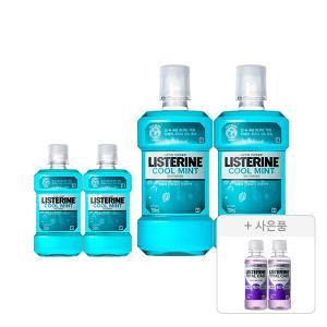 리스테린액 쿨민트 750ml, 2개 + 250ml, 2개 + 증정(토탈케어 마일드 100ml, 2개)