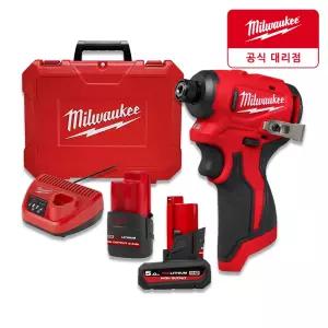 밀워키 M12 BLIDRC-5252C 12V 충전임팩드라이버 5.0/2.5Ah