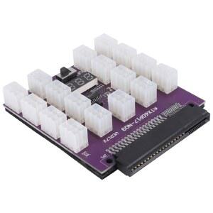 이더리움 BTC 마이닝용 전원 공급 장치 브레이크 아웃 보드 어댑터 컨버터 업그레이드 버전 ATX 17X6 핀 12V