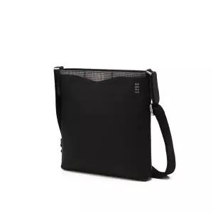 [롯데백화점]닥스 액세서리 [에딘버러] 블랙 체크배색 소가죽 크로스백 DBBA5F054