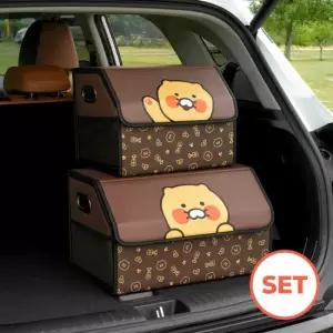 아트박스 카카오프렌즈  소형+대형 SET) 춘식이 클리어 차량용 트렁크 보관함