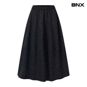 [BNX]도트 허리 밴딩 플레어 롱 스커트 (BX3SK004L0)