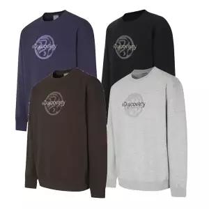 갤러리아 디스커버리 남여공용 아웃도어 전판 그래픽 기모 맨투맨 DXMT51056