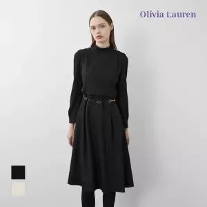 [올리비아로렌] 밴드넥 플레어 원피스_VOCOA3W9221