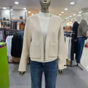 시슬리/애플아울렛/핸드메이드 노카라 숏 코트 SACTE1461