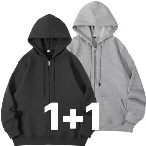 Ann Line 오버핏 무지 빅사이즈 후드집업 긴팔 후드 남자 여자 데일리