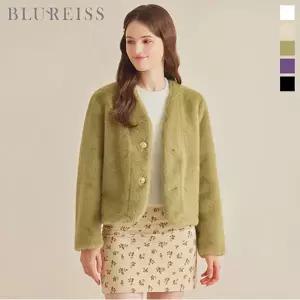 [블루레이스] 투버튼 V넥 소프트 퍼자켓_B5W1JK1031