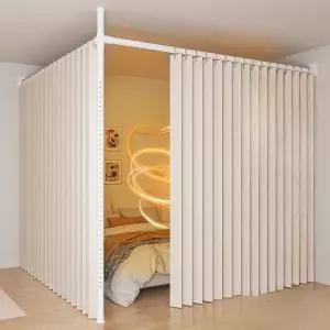 접이식 칸막이 커튼 파티션 L형 공간분리 거실 침실 침대옆 스크린