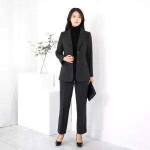 [모슬린]엄마옷 울 테일러드 바지정장세트 516FGH335 마담중년여성빅사이즈50대60대