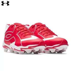 언더아머 UA 리드오프 아이콘 RM 야구 포인트화 레드 6010138 600