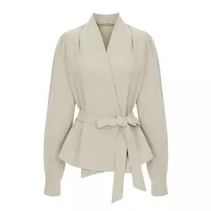 [티뷰] 소프트터치벨티드랩블라우스_V5D-CBL010